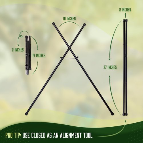 Golf Bag Stand Attachment Foldable Legs Only | Portable Attachable Stand | Legs Only | Golf Gifts for Mens Golfer Accessories | Preventing Cart Bag Falls & Club Damage (Black)