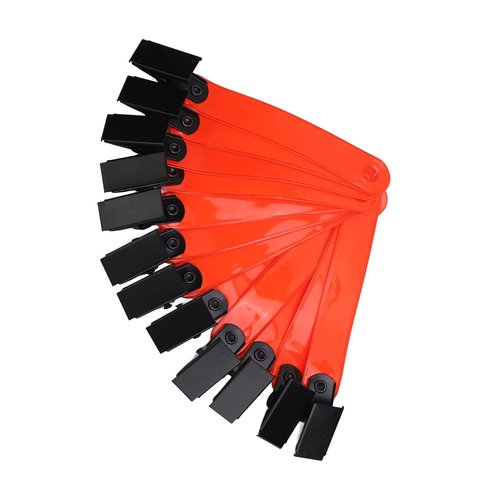 SUNGOOYUE High Visibility Reflective Trail Markers Clips for Outdoor Hiking 12PCS (Orange)