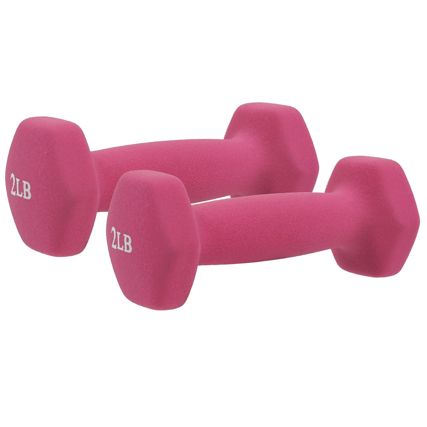 Sunny Health & Fitness Neoprene Hex Dumbbell Pair for Home Gym, 2 lb Pair