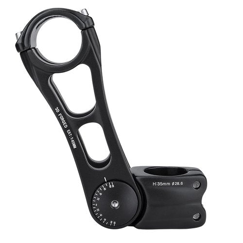 CXWXC Adjustable MTB Stem 31.8mm 70 Degree - 90/110/145mm Bike Stem Riser for Handlebar - Aluminum Alloy Mountain Bike Handlebar Riser Extender for MTB Road City Bike Bicycle (31.8 x 145mm)