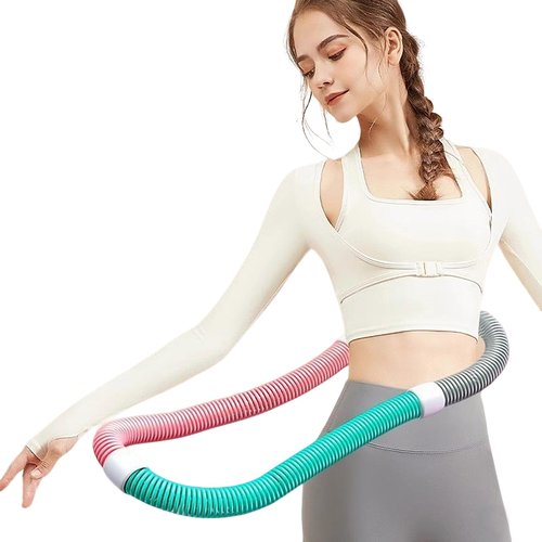 Foldable Fitness Hula Hoop with no Waist Damage Spring Design, Suitable for Adult Hula Hoop for Families and Travel