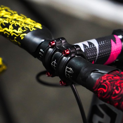 CNC Bike Stem Bolts，Stem Bolts for BMX/MTB/Road Bike with Washers,Red