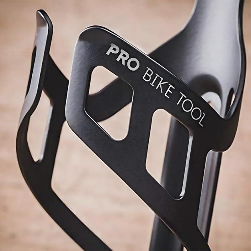 Pro Bike Tool Aluminum Bottle Cage - Matte Black/Aluminum, Universal Fit