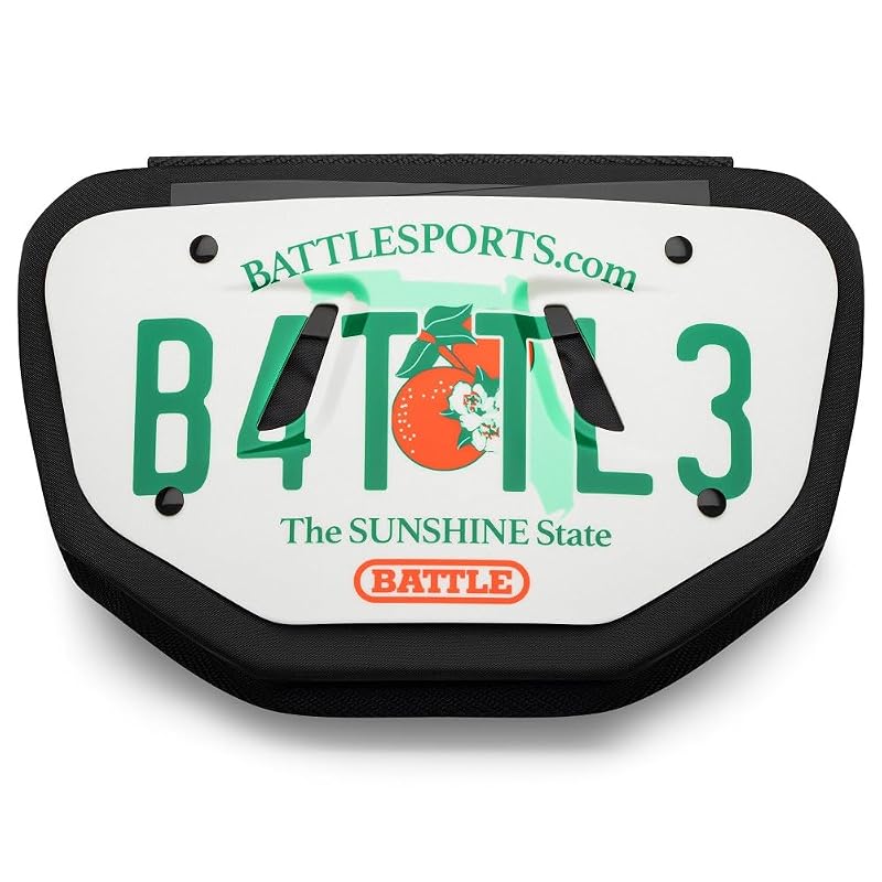 Battle Football Back Plate – Hard Shell Back Protector with Contoured Foam (Florida Variation)