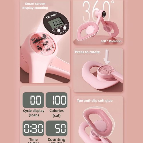 Thigh Master, Mireva Fit Pelvic and Thigh, Trimmer Inner Thigh, Thigh Toner Workout, Beautiful Legs Yoga Machine Leg Pelvic Floor Muscle Exercise, Equipped with Counter (Blue)