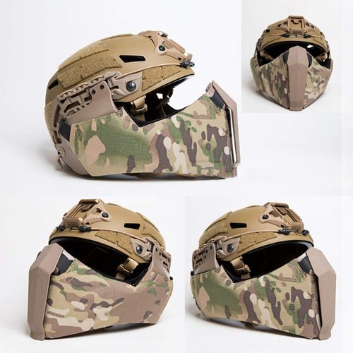 FM~Mandible Can Hang Fast Helmet for Helmet Half face Protection Cover Tatical Airsoft Hunting