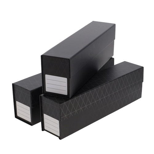 BCW QuickFold Card Storage Boxes – 3 Pack | Fits Toploaders & Sleeved Cards | Magnetic Closure | Foldable Cardboard Organizer