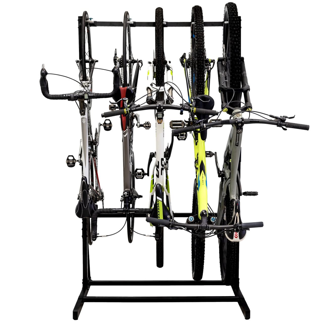 StoreYourBoard Freestanding 5 Bike Storage Rack, The Original G-Bike, Indoor Garage Floor Stand, Bicycle Organizer