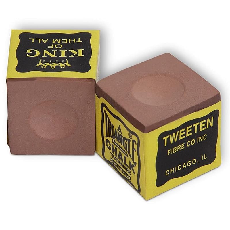 Triangle Billiard Chalk - 1 Dozen, USA Made, Includes 2 Pool Table Spots - Gold Variation
