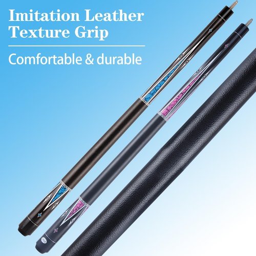 Tiekerbilir 48 Inch Short Pool Cue Stick for Beginners, Canadian Maple Billiard Cues for Tight Spaces, 48 inch Billiards Cue Stick Junior Size Cues (Set 2)