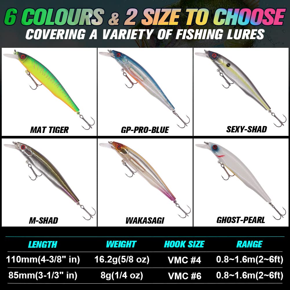 XFISHMAN Jerkbait Kit - Minnow Lure - Suspending - Bass, Smallmouth Bass, Walleye, Largemouth Bass - 1 Piece