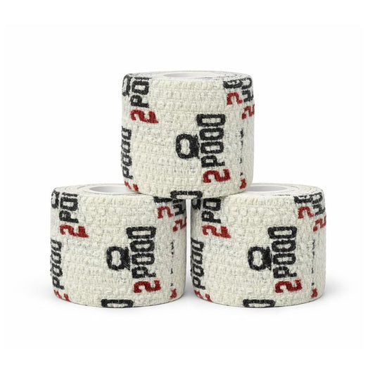 2POOD Lift Heavy Weightlifting Tape 3-Pack | Crossfit Weightlifting Tape | Premium Adhesive Tape for Weightlifters | Easy Stretch & Flexible for Non-Slip Lifting (White)
