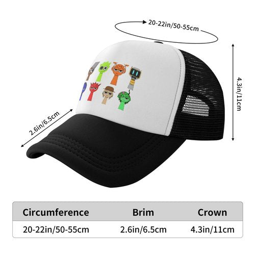 YXLMWZLH Sprunki Baseball Cap Cartoon Print Children's Fashion Summer Baseball Cap, Unisex