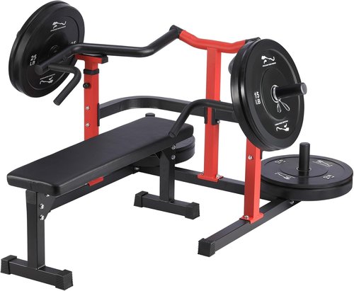 Chest Press Machine,1250LBS 2-Side Independent Bench Press for Home Gym, Adjustable Arm Positions– Heavy Duty Chest Workout Machine for Men, Shoulder Press & Upper Body Training(Red)