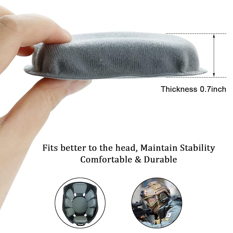 Universal Airsoft Helmet Pads - Light Gray Foam Replacement Kit for FAST/ACH/MICH Helmets