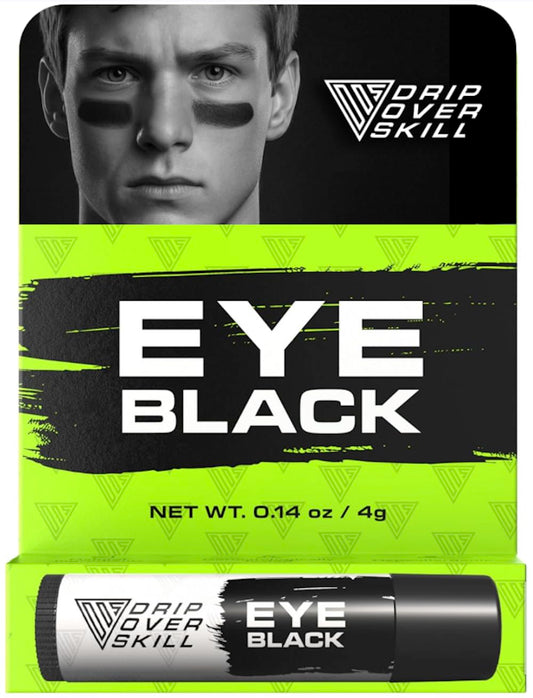 Eye Black by DRIP Over Skill, Made with Natural Ingredients, Dermotologist-Tested Sports Face Paint Stick, Sweat Resistant, Clean Eye Black Football, Baseball, Softball, Lacrosse