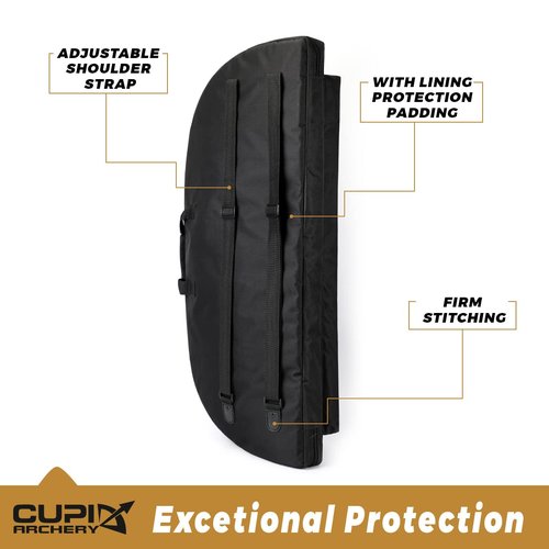 LWANO Compound Bow Case Soft Light-Weight Bow Bag with Arrow Pocket and Backpack Straps