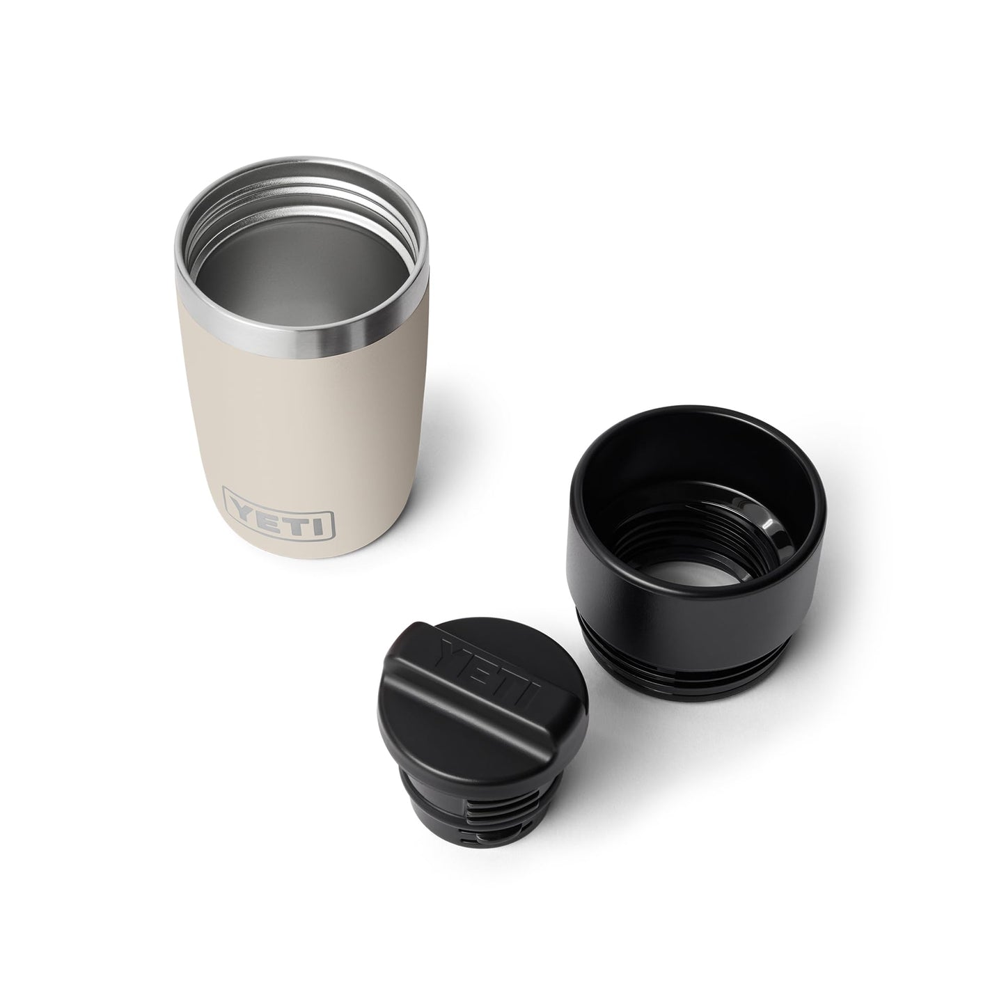 YETI Rambler 8 oz Travel Bottle, Stainless Steel, Vacuum Insulated with Leakproof Commuter Cap, Cape Taupe