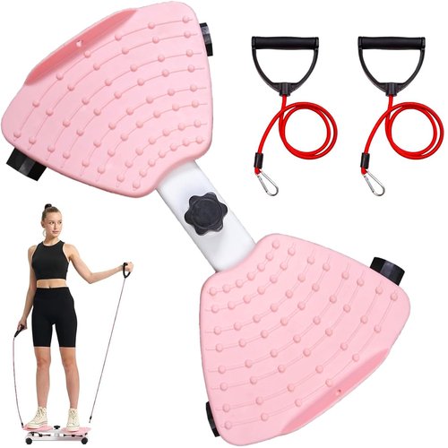 ensthee Waist Twister Machine with Resistance Bands, Non-Slip Exercise Twist Boards, Noiseless Ab Twister for Foot Massage and Belly Fat Loss, Home Gym Equipment for Men Women Core Strength
