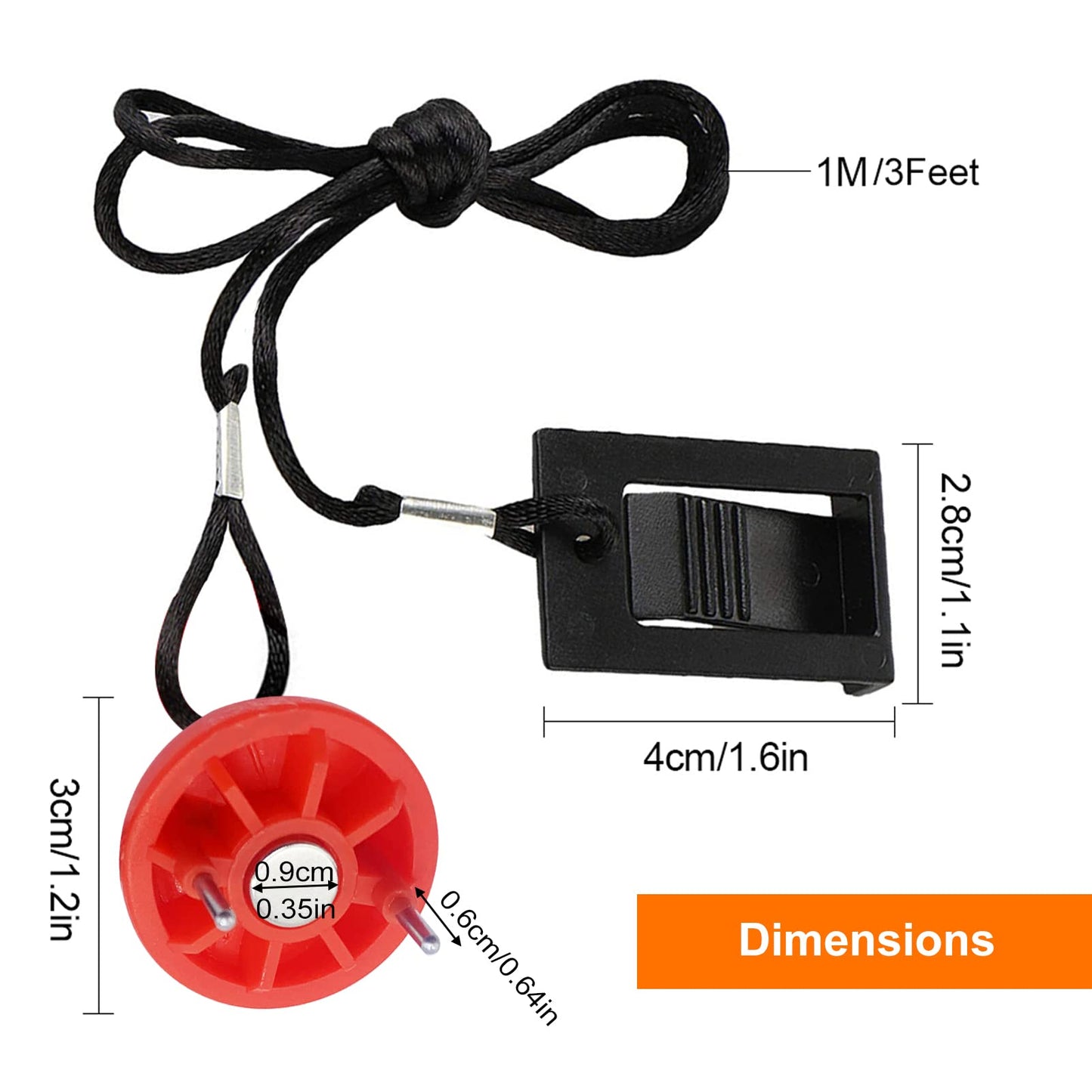 Treadmill Magnet Safety Key Compatible with Most of NordicTrack Proform Image Weslo Epic Golds Gym Freemotion and Healthrider Treadmills, Replacement Treadmill Magnet Security Lock