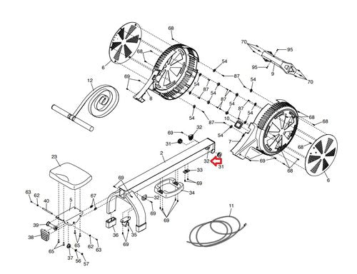 Stopper 363166 Works with Nordic-Track Pro-Form RX800 RW200 RW900 RW500 RW600 R600 550R Rower