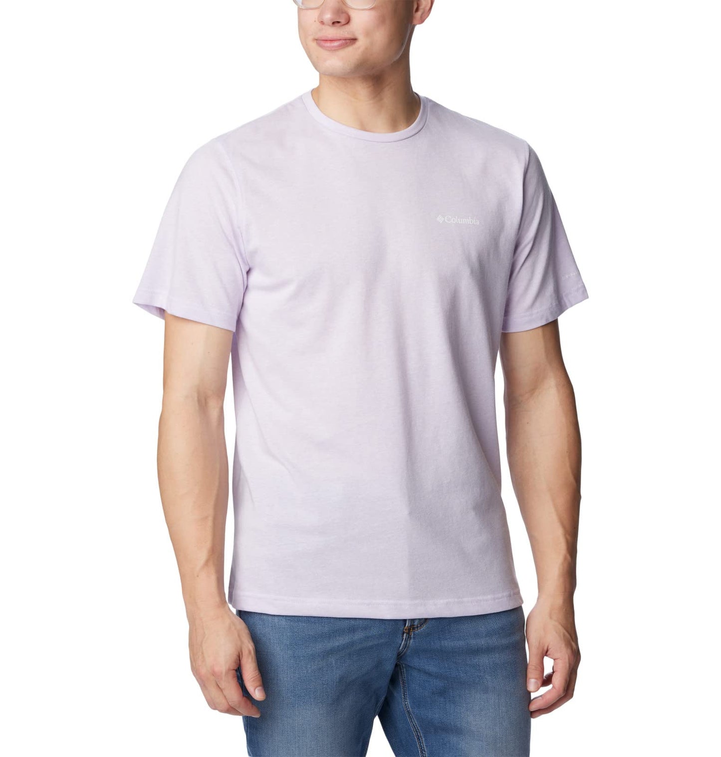 Columbia Men's Thistletown Hills Short Sleeve, Purple Tint Heather, Medium