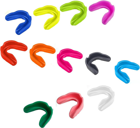 12 Pcs Sport Mouth Guards Mouth Protection Athletic Mouth Guard for Hockey Football Boxing Lacrosse Basketball (Multiple Color)