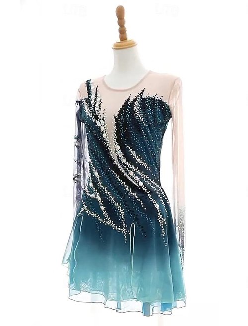 ZYDANC B,M, Figure Skating Competition Dress for Girl Ice Dance Gymnastics Art Performance Clothing Rhythmic Gymnastics Leotard