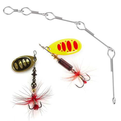 UVKDEENK Pack of 100 Fly Fishing Flies Articulated Shanks for Fishing Lure Make, Fly Tying Materials Connector for Tying Streamers & Hooks & Beads, Use in Fresh & Saltwater Trout Bass