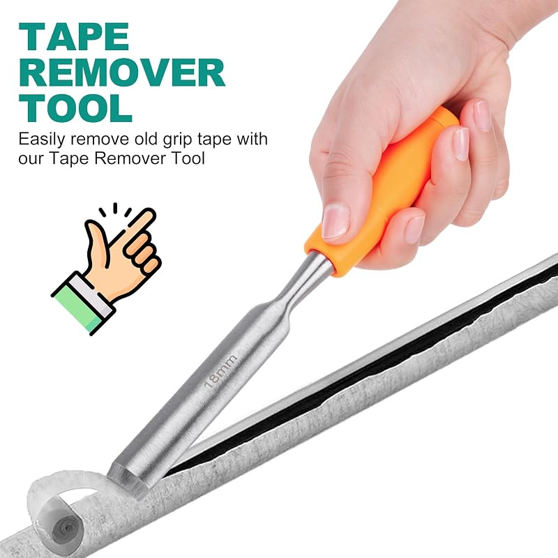 Golf Grip Replacement Kit with Vise & Removal Tools - 13 Adhesive Strips