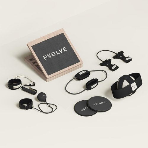 Pvolve Essentials Bundle - Home Gym Fitness Equipment for Total Body Strength Exercise and Recovery