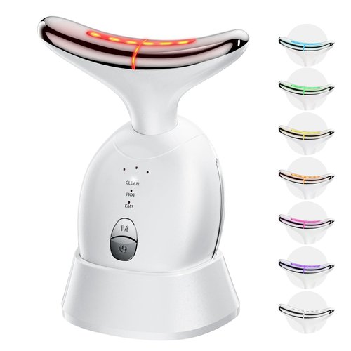 GDKLXL Facial & Neck Massager: Red Light Therapy for Women, Skin Lifting Beauty Device,7 in 1 LED Facial Sculptor Tool for Women's Daily Skincare