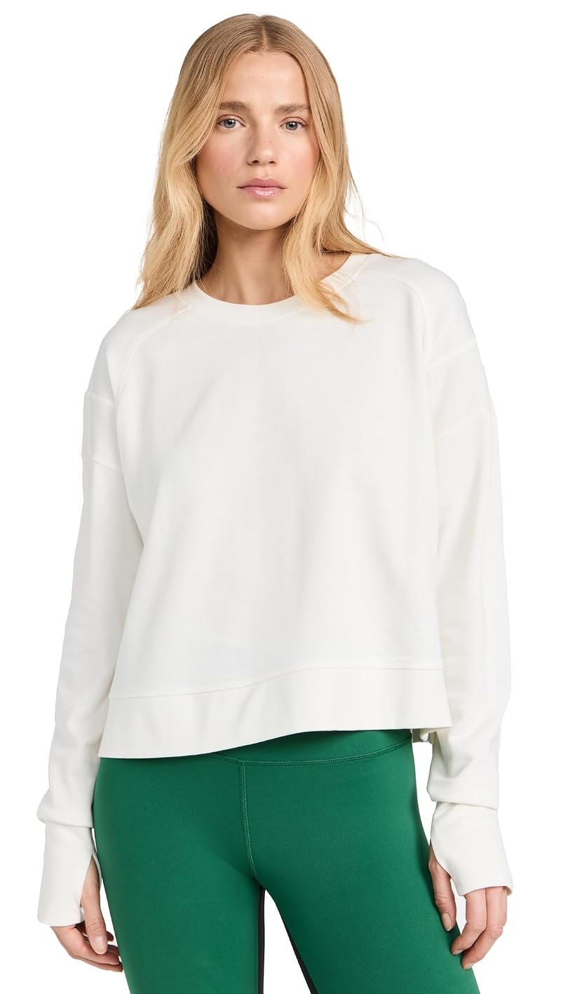 Sweaty Betty After Class Longline Sweatshirt - Lily White XX-Large