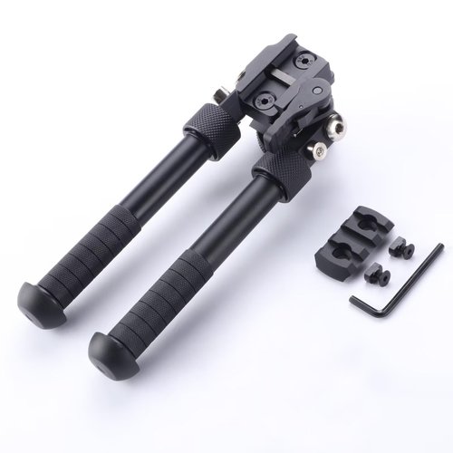 Tufok Adjustable Rifle Bipod - 4.75 to 9 Inch Adjustable M-LOK Bipod for Both M-Lok/Picatinny Rail System