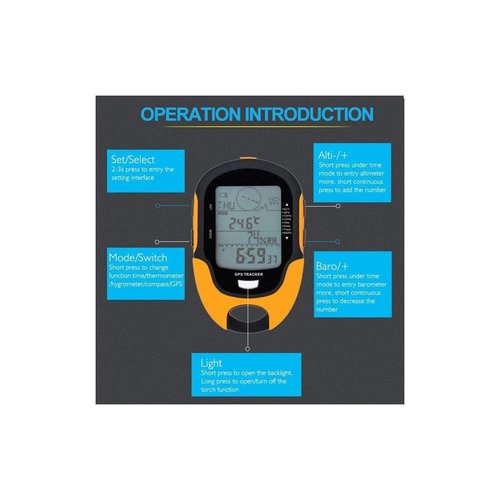 Digital Altimeter Barometer, Digital Altimeter, IPX4 Waterproof Digital Barometer, for Outdoor Fans for Hiking Camping Climbing