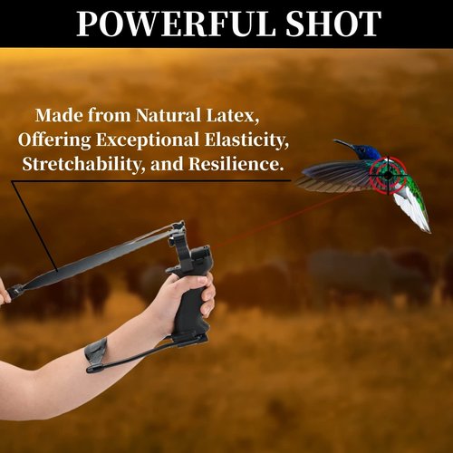 DADONFANG Laser Slingshot Set - Wrist Slingshots for Adults with 200 Ammo and Extra Sling Shot Bands, Suitable for Hunting, Shooting Practice and Fans of Wrist Slingshot