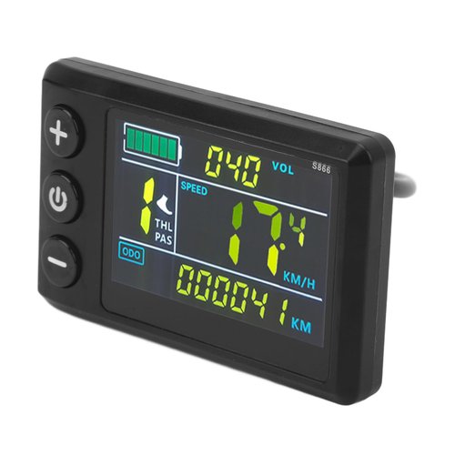 Electric Bike LCD Display Meter ABS LCD S866 Electric Scooter Color Screen Display Control Panel for Lithium Modification Accessories