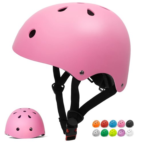 Glaf Toddler Helmet 2-4 Years Kids Bike Helmets for 2-8 Years Old Baby Girls Boys Multi-Sport Helmet Adjustable Skateboard Bicycle Helmet Lightweight 2 Sizes for Toddler to Youth (Pink, Small)