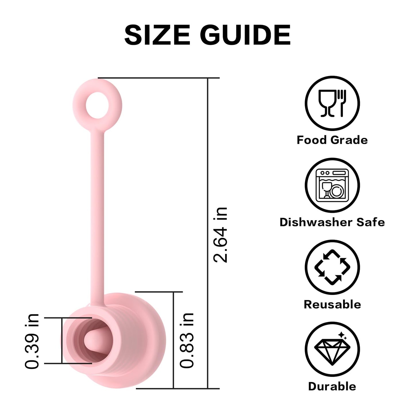 Alwenid 6PCS Straw Cover Cap for Stanley, Simple Modern, Yeti, Owala, Hydro Flask, Reduce, and All Brands 6 to 10mm Tumbler Straw, Dishwasher Safe, BPA Free and Dust Proof