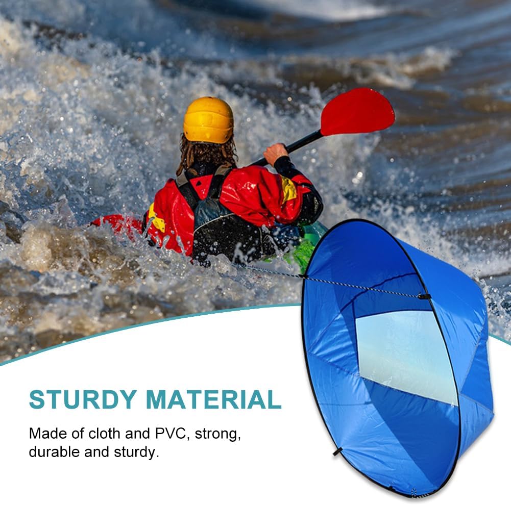 Kayak Wind Sail, Portable Foldable Durable Wind Sail with Transparent Window for Kayak Canoes (Green)