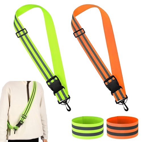 Reflective Sash High Visibility Reflective Belt Safety Reflective Running Gear Adjustable Running Belts Night Dog Walking Gear Biking Accessories for Walking Cycling at Night