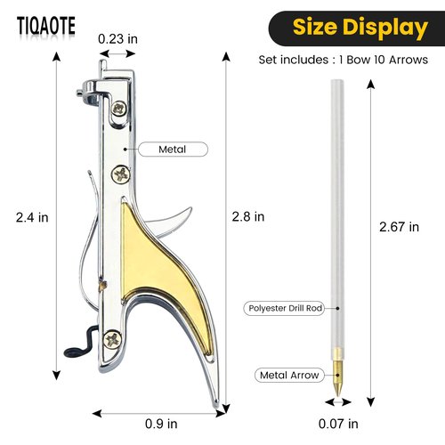 Mini Archery Crossbow DIY Assembly Kit Keychain Set Right Hand Mini Crossbow Hunting Metal Material Catapult for Hunting Shooting Practice Archery Entertainment Fun