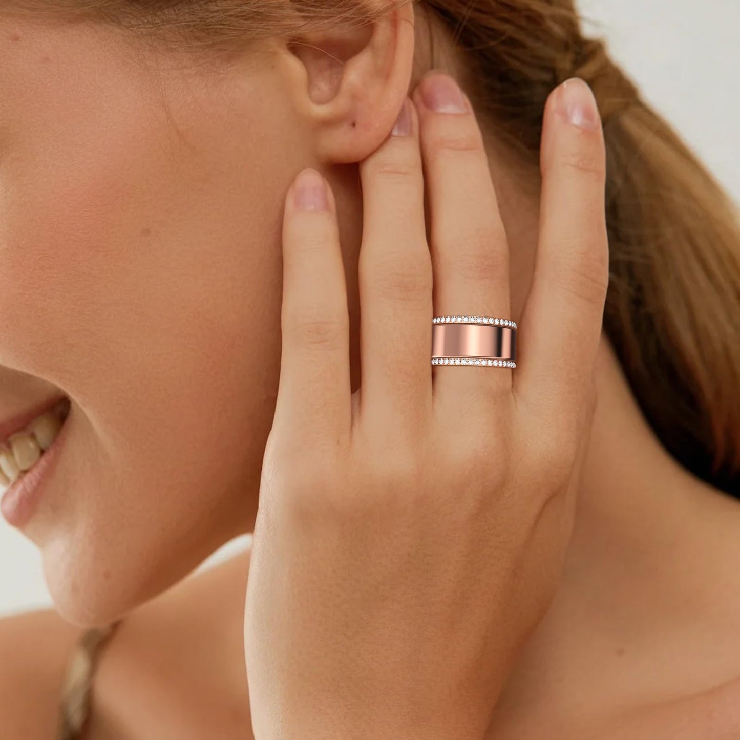 2-Pack 14K Gold Plated Stackable Bands for Oura Ring 5/Oura Ring Gen 4/3