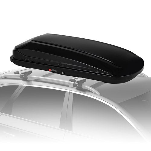 EcoExplorer Rooftop Cargo Carrier Hard Shell, 17.6 Cubic Feet Heavy-Duty Roof Cargo Box, Lockable Roof Top Cargo Carrier Box with 2 Reinforced Straps and 2 Keys for Car, Wagon, SUV