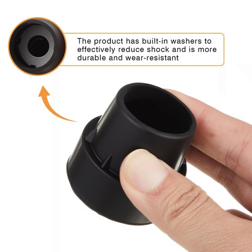 Innconee 8 Pieces Replacement Mini Trampoline Leg Caps, Black Rubber Caps Tips Fits 1" ID Chair Legs, Trampoline Parts Replacement