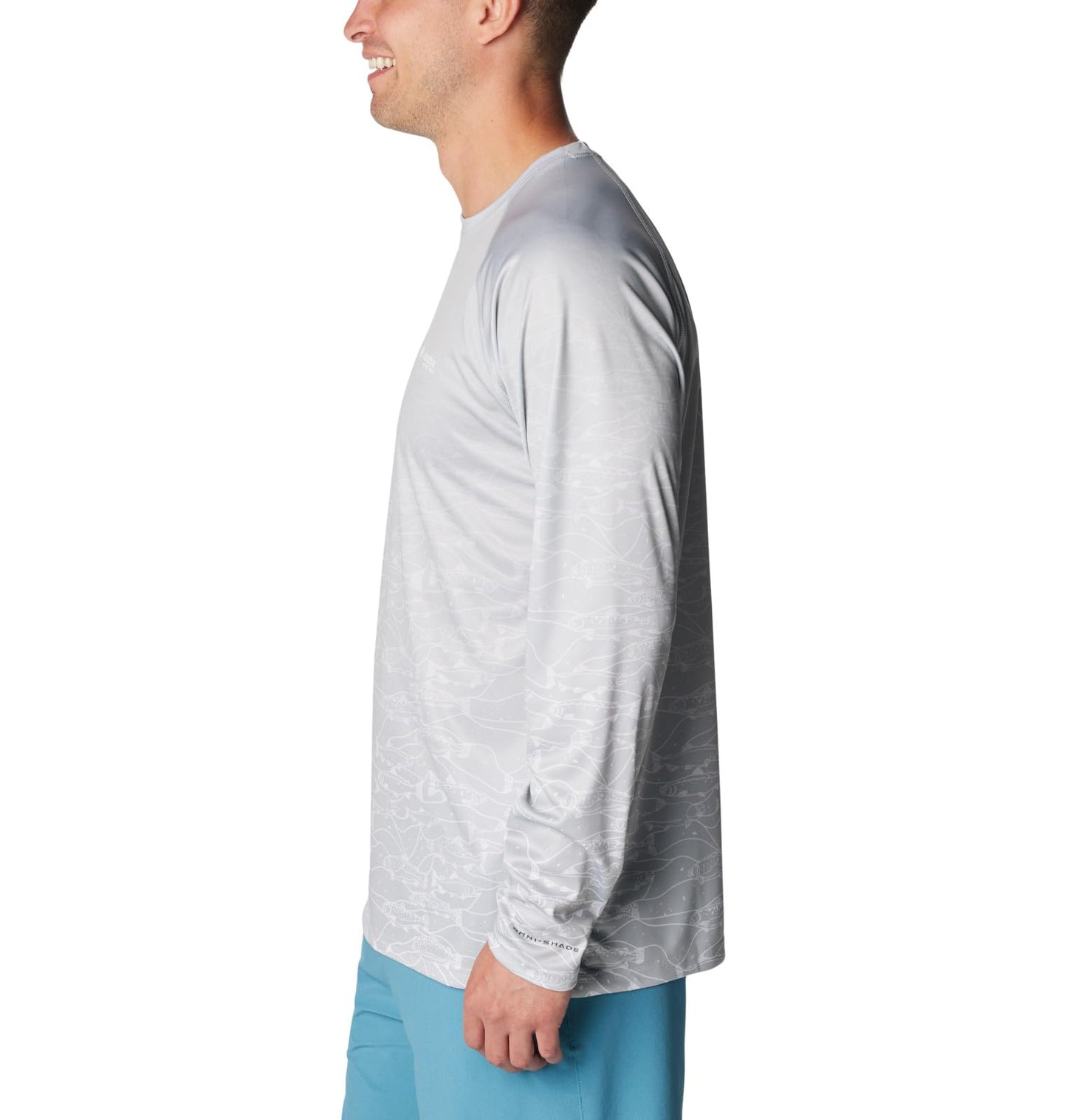 Columbia Men's Super Terminal Tackle PFG Fresh Fade Long Sleeve, Cool Grey/Tested Tough Fresh Super Fade, X-Large