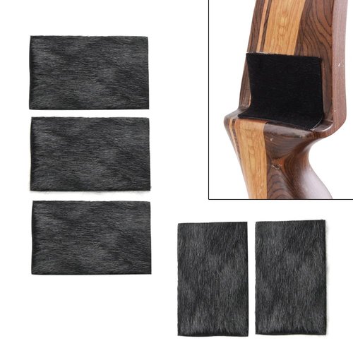ZSHJGJR 5pcs Archery Arrow Rest Plate Traditional Hair Rest Fur Adhesive Backed Stick on Traditional Hunting Bow Recurve Longbow Right Left Handed