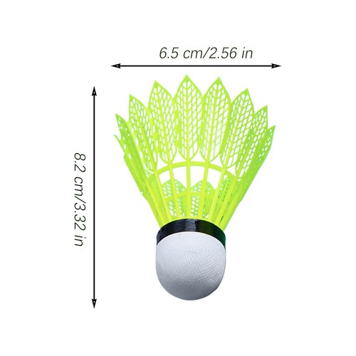 Badminton Ball - Light Up Shuttlecock - Baseball Batting Practice Training | High-Visibility Windproof Training Badminton Ball Set of 4 for Park Gym School Family Game