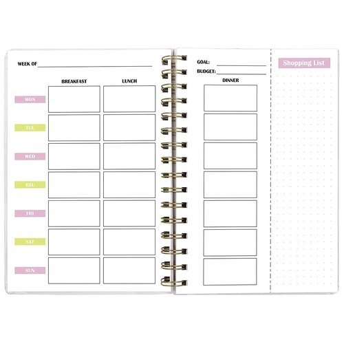 ceiba tree Food and Fitness Meal Workout Journal Diary Wellness Log Notebook Planner Weight Loss Diet Exercise Training Health Tracker 6.1" x 8.5" Hard Cover