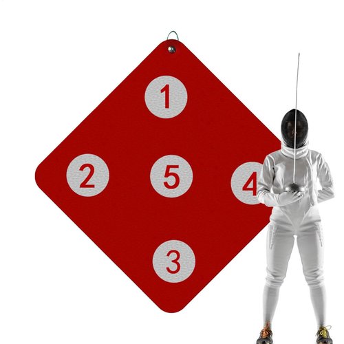 LAFANDE Fencing Wall-Mounted Arch-ery Target, Fencing Training Equipment, Fencing Target for Saber Foil and Epee with Five Bull-seye, Outdoor Fencing Training for Fencing, Small Fencing Training Tool